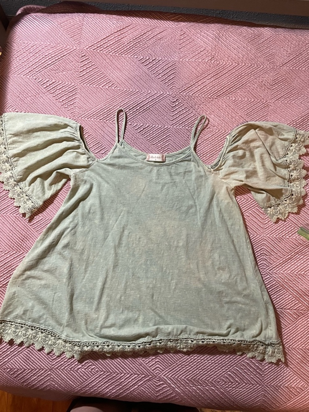 Altar’d state green bohemian top